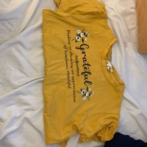 mustard yellow crop top